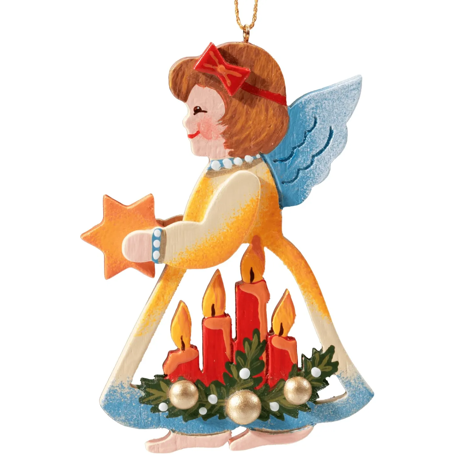 * Wood Tree Decorations|Advent Angel