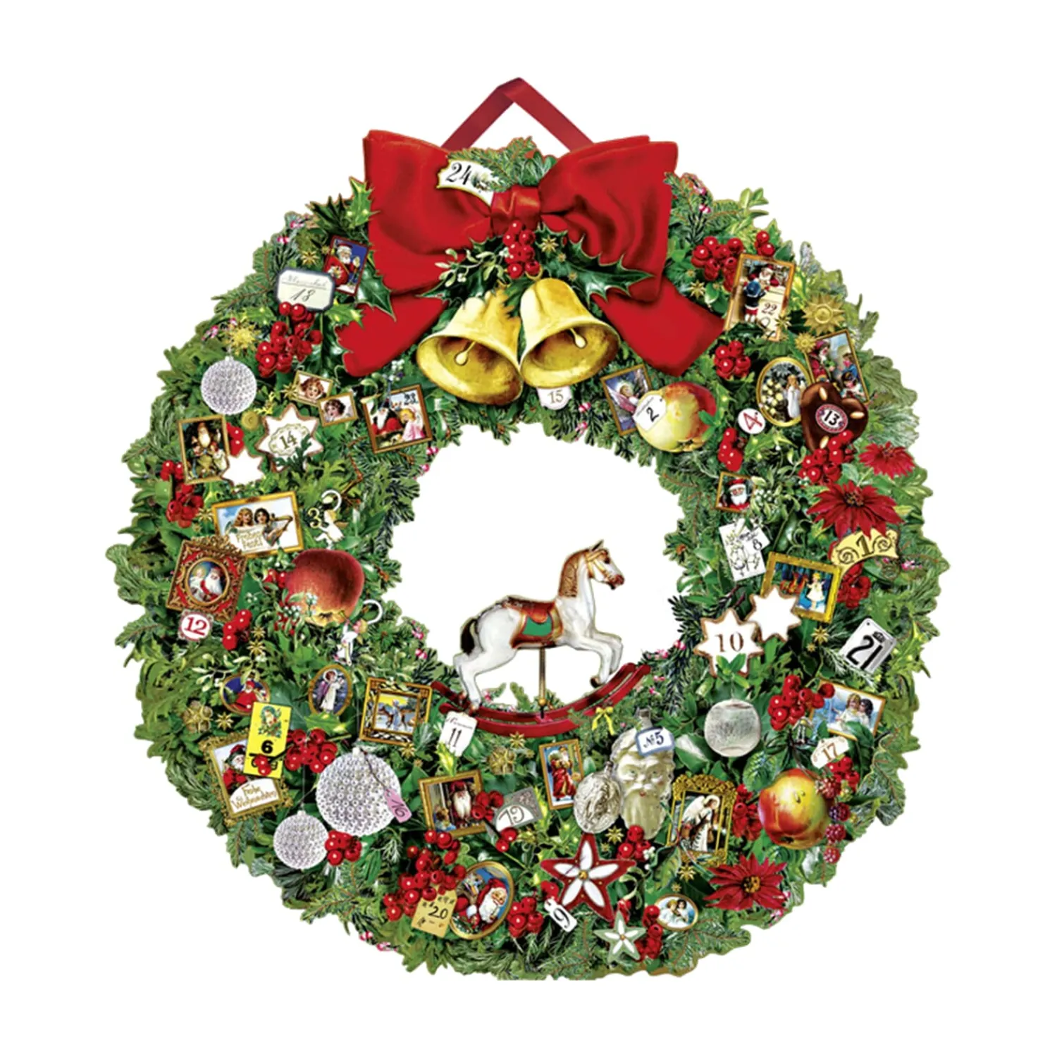 * Advent Decorations & Calendars|Advent Calendar "Festive Christmas Wreath"