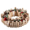 * Home Decorations|Advent Wreath With Red Fruits And Pine Cones