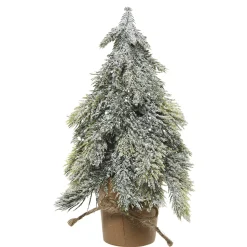 * Artificial Trees|Artificial Christmas Tree In A Carton Pot, Snowy, 10.24 Inch