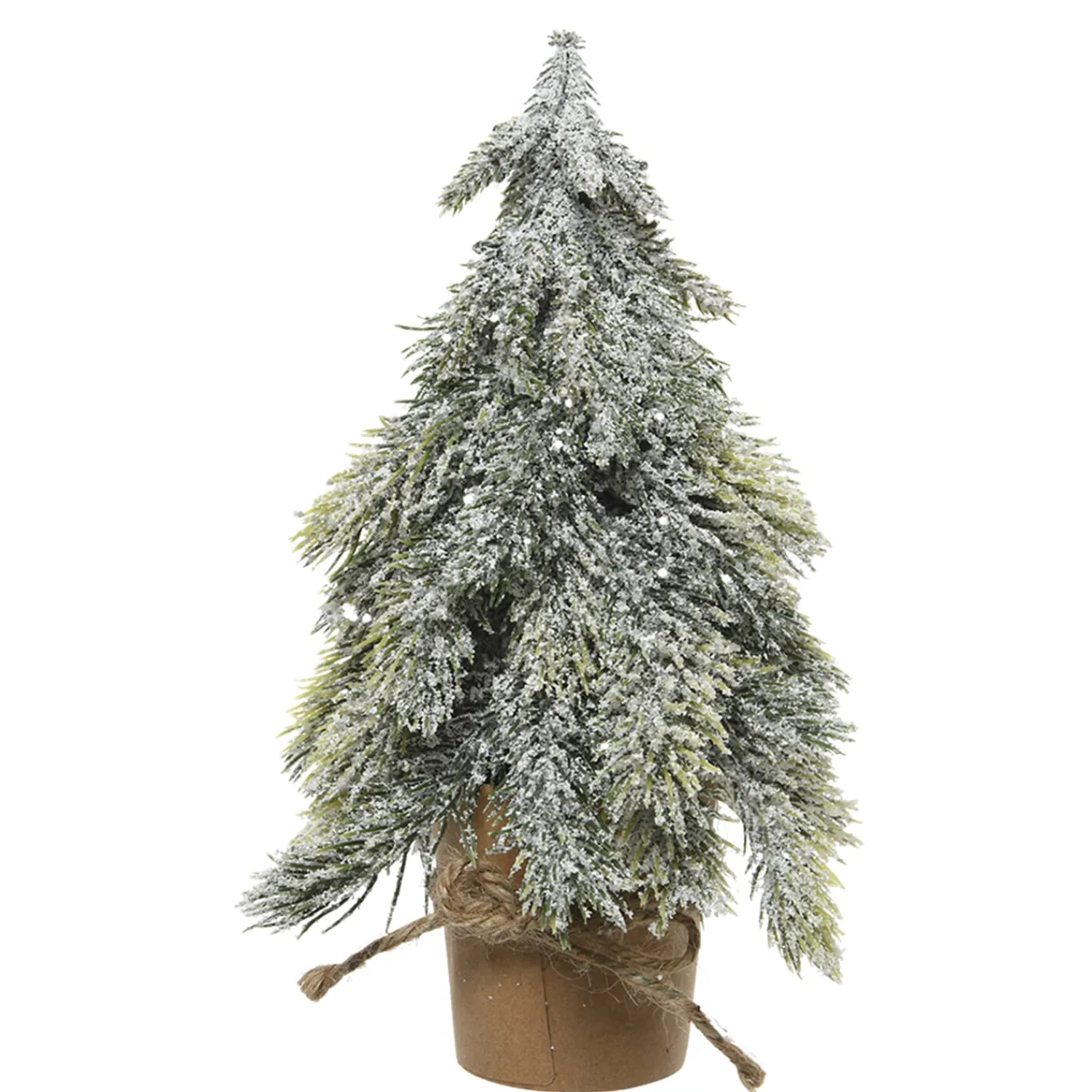 * Artificial Trees|Artificial Christmas Tree In A Carton Pot, Snowy, 10.24 Inch