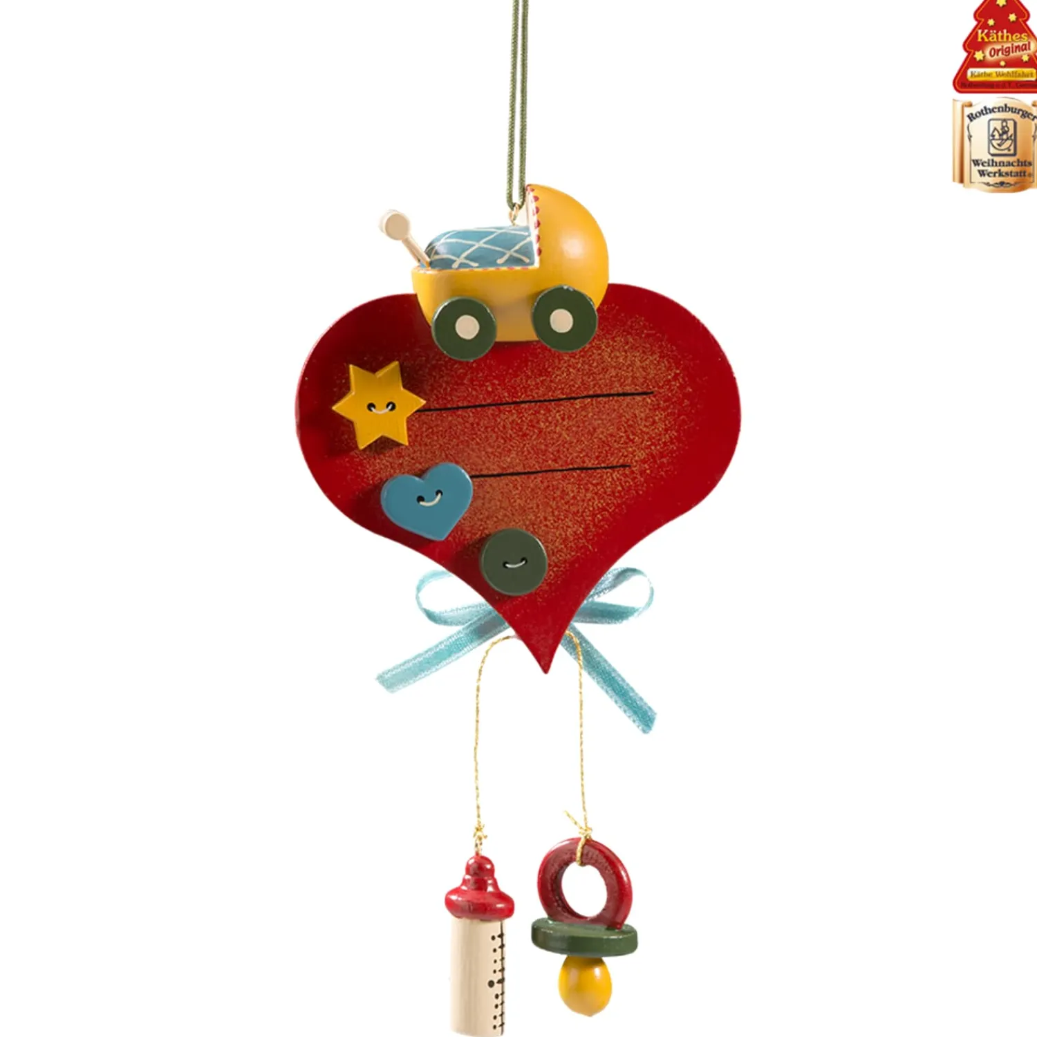 * Wood Tree Decorations|Baby's First Christmas (Pram)