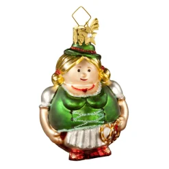 Poesie in Glas Bavaria Souvenirs|Bavarian Girl (Round)