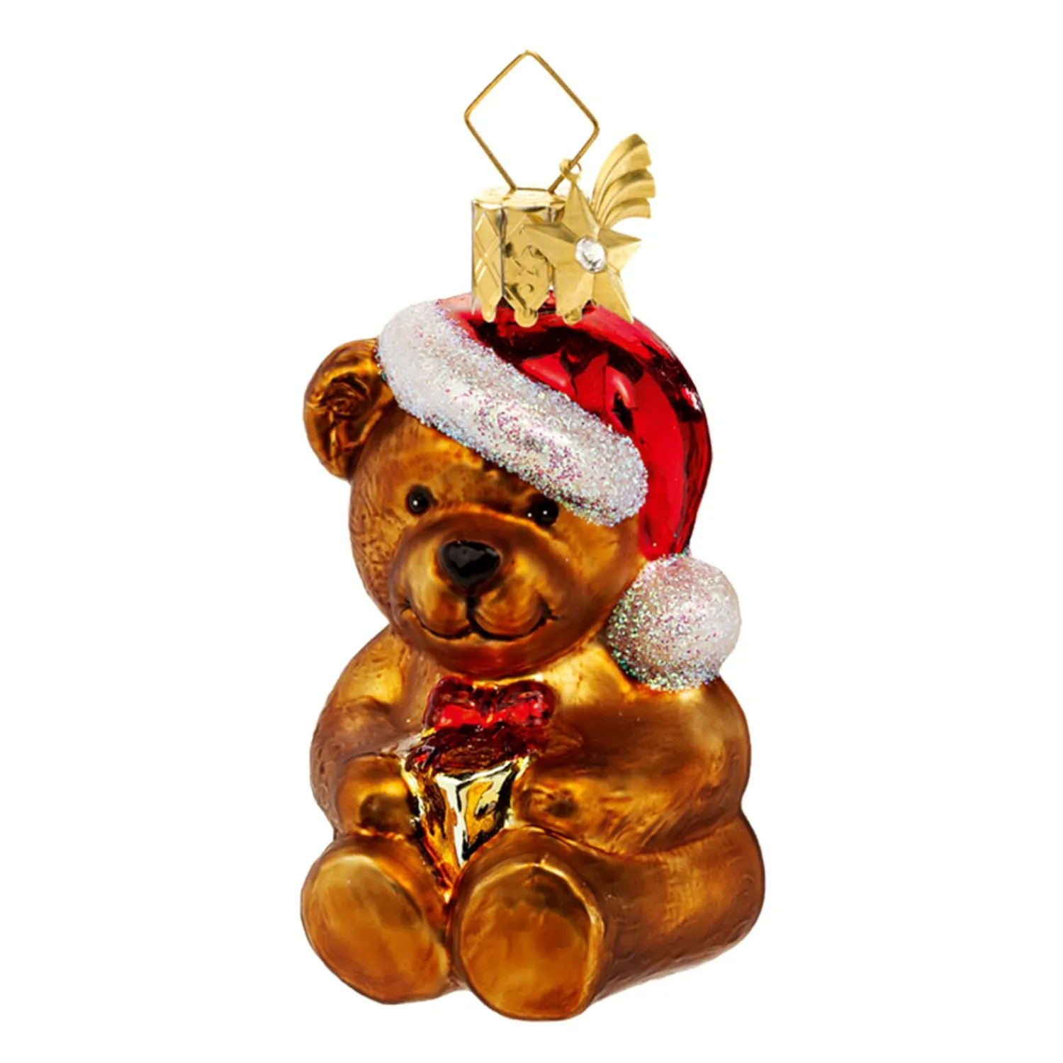 Poesie in Glas Glass Tree Decorations|Bear With Present