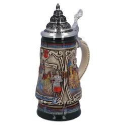 * Beer Steins|Beer Stein With Tin Lid "Rothenburg With Knight", 0.25L