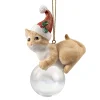 * Resin Tree Decorations|Beige Kitten On Bauble