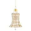 * Tree Baubles And Set Offers|Bell Clear With Glitter Gold/White