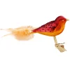 Poesie in Glas Glass Tree Decorations|Bird Orange/Pink