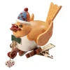 * Wood Tree Decorations|Bird With Clip, Yellow
