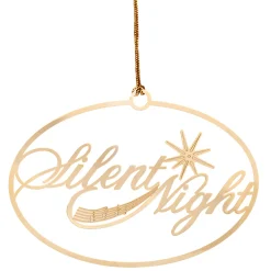 * Brass Tree Decorations|Brass Ornament "Silent Night"
