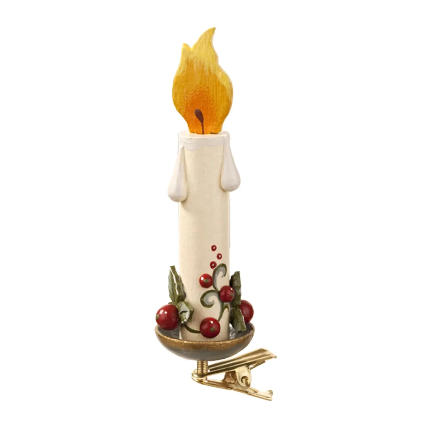 * Wood Tree Decorations|Candle With Clip