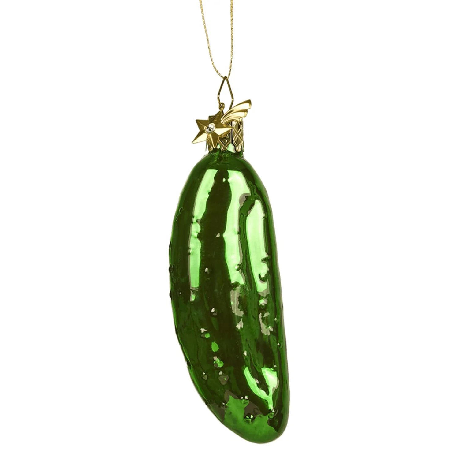 Poesie in Glas Glass Tree Decorations|Christmas Pickle Glossy, 9Cm