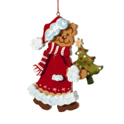 * Wood Tree Decorations|Christmas Teddy