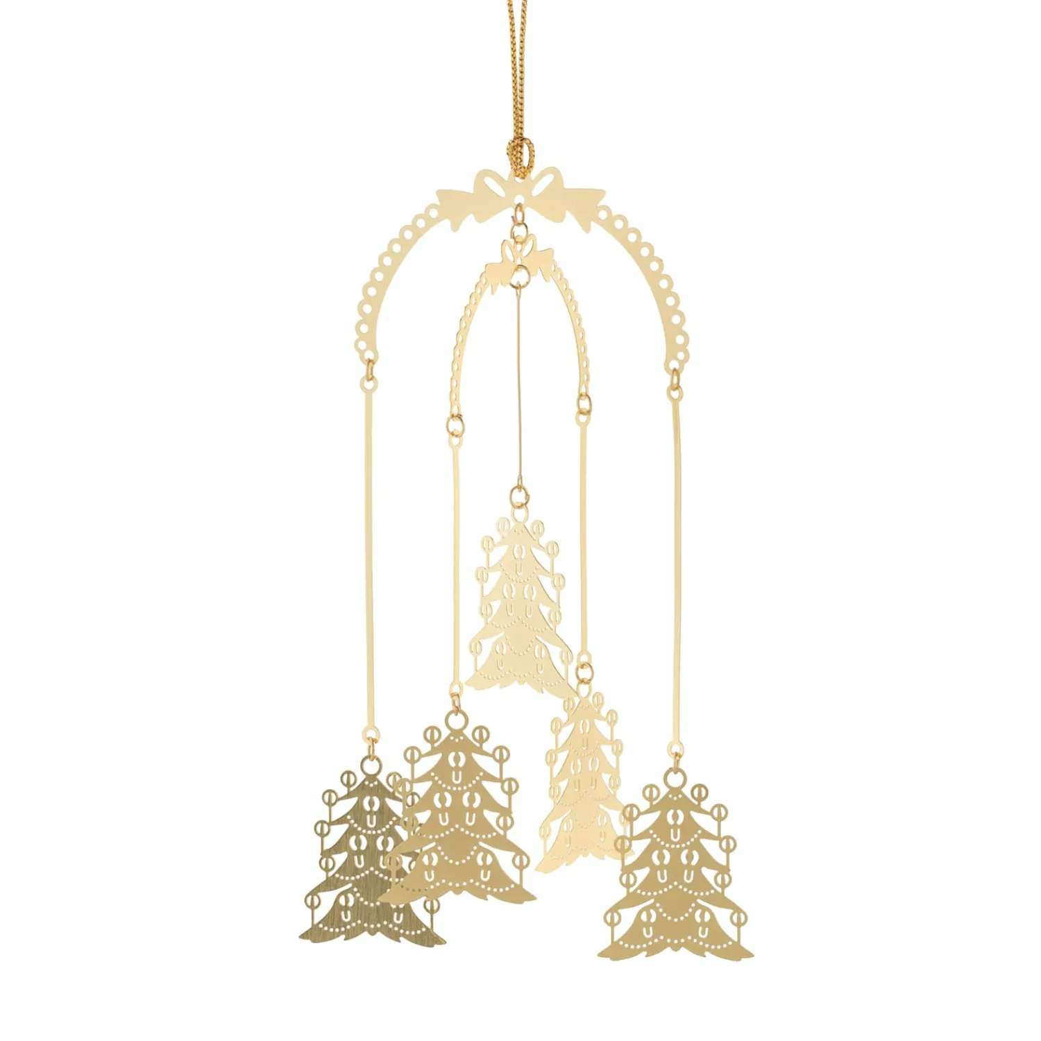 * Brass Tree Decorations|Christmas Tree Mobile
