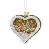 Poesie in Glas Glass Tree Decorations|Christmas Tree Ornament Gingerbread Heart