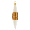 * Tree Baubles And Set Offers|Cone White Matt With Copper Ribbon