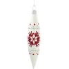 * Tree Baubles And Set Offers|Cone White With Red Snowflakes