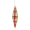 * Tree Baubles And Set Offers|Cone With Check Pattern White Matt