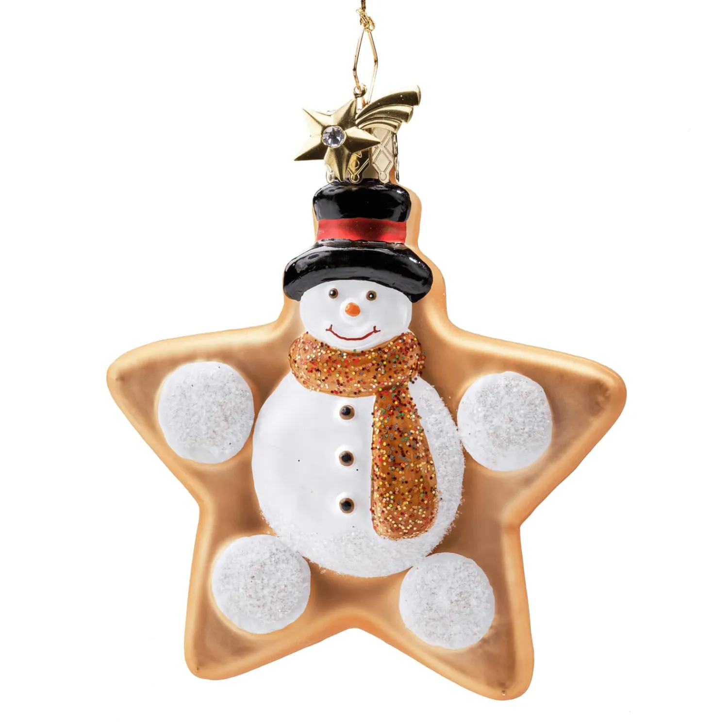 Poesie in Glas Glass Tree Decorations|Cookie Star Snowman