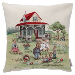 * Home Decorations|Cushion Cover "Rabbit School"