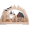 RATAGS Holzdesign Schwibbogen|3-D Schwibbogen "Lumberjack House", 230V With Usb A Port