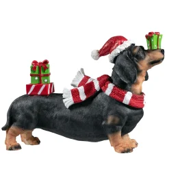 * Decorative Figurines|Dachshund With Gifts