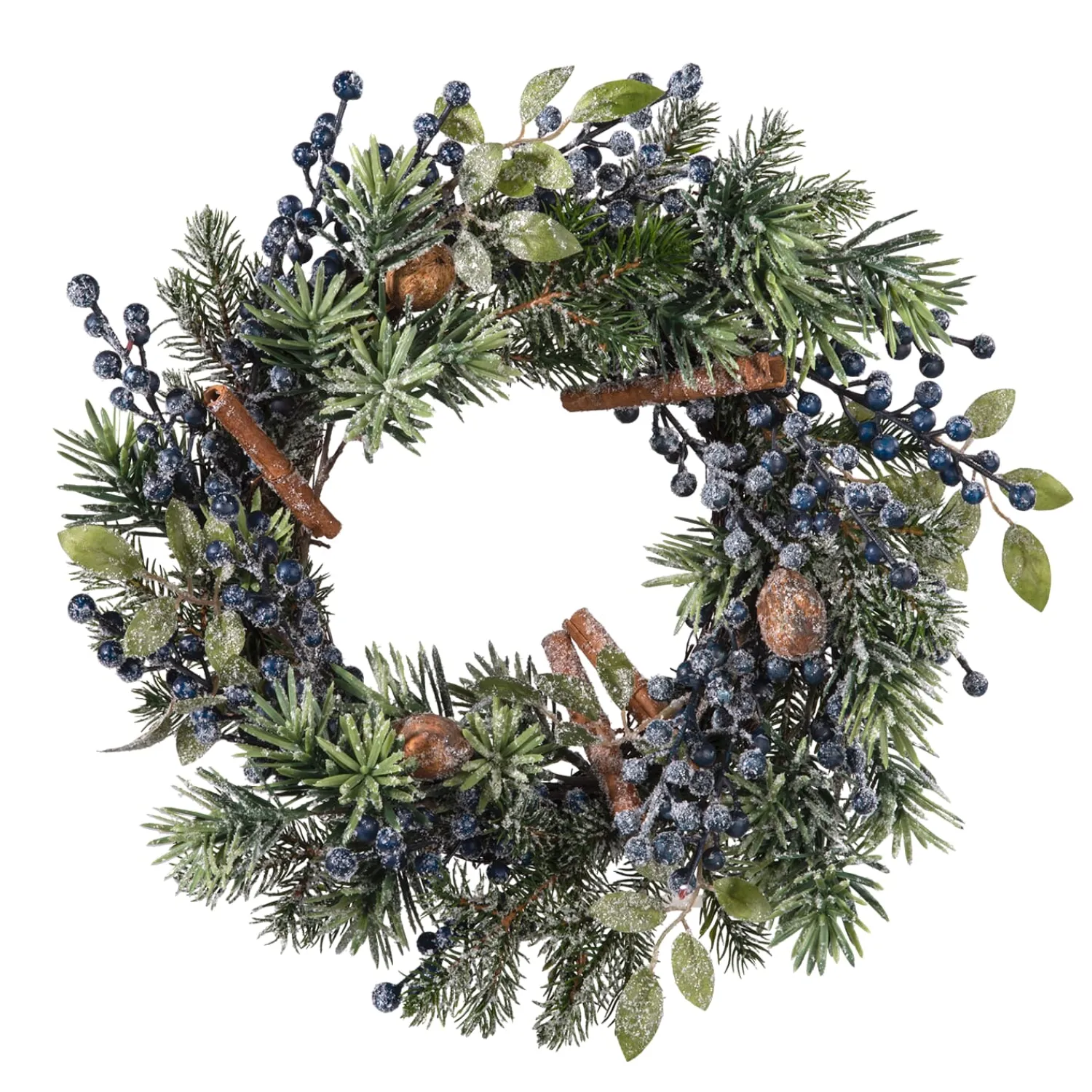 * Home Decorations|Door Or Table Wreath With Blue Berries And Cinnamon Sticks