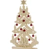 RATAGS Holzdesign Schwibbogen|Double Schwibbogen "Tree With Glass Baubles", 230V With Usb A Port