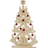 RATAGS Holzdesign Schwibbogen|Double Schwibbogen "Tree With Glass Baubles", 115V With Usb A Port