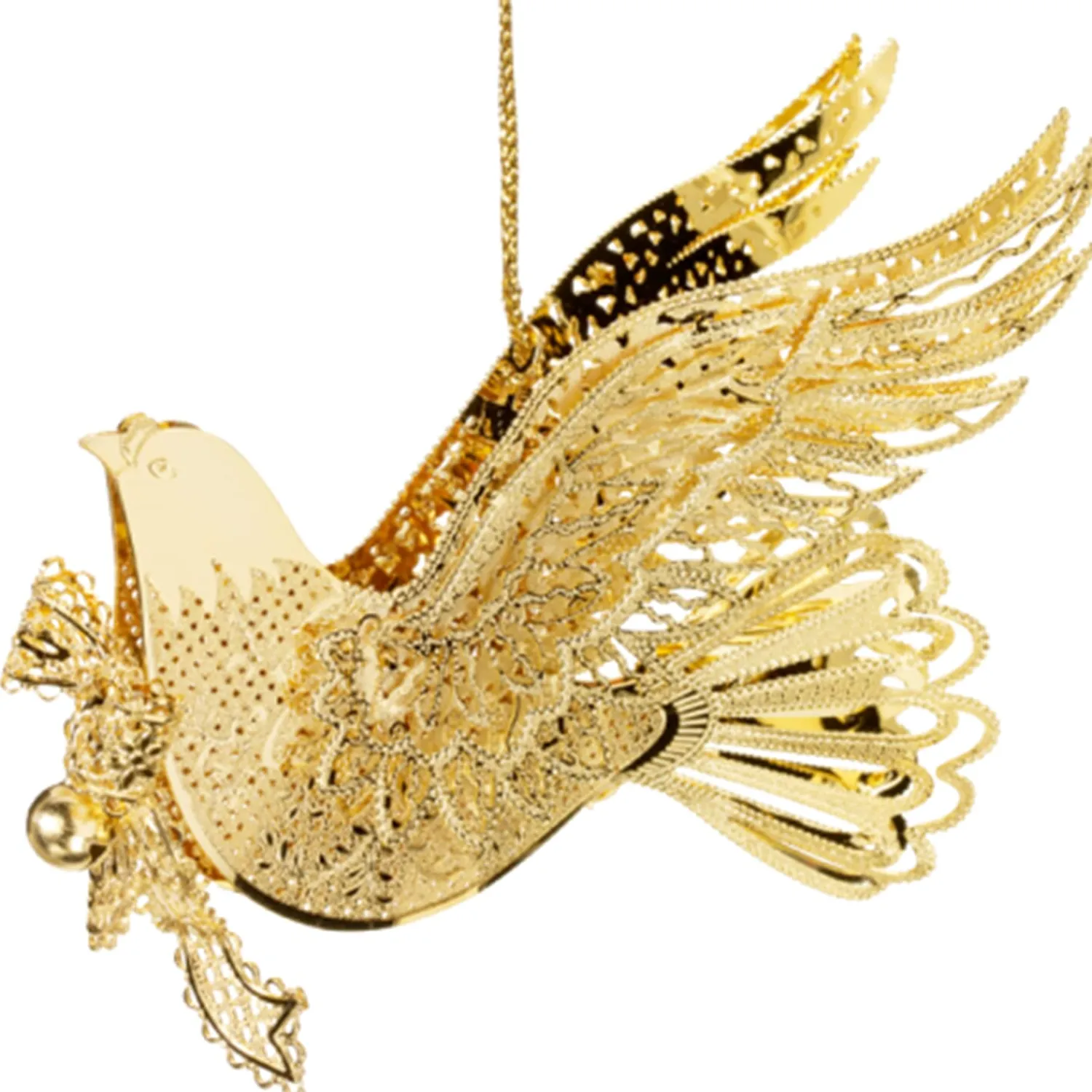 * Brass Tree Decorations|Dove, Gold-Plated