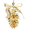 * Brass Tree Decorations|Fir Cone, Gold-Plated