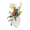 * Acrylic Tree Decorations|Fir Cone With Elk