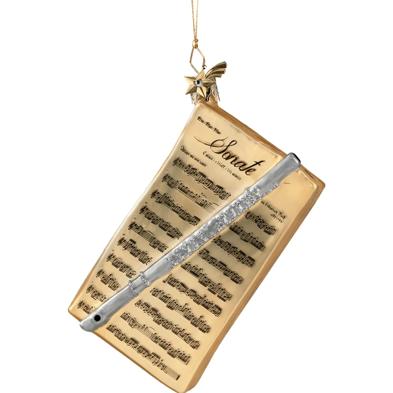 Poesie in Glas Glass Tree Decorations|Flute