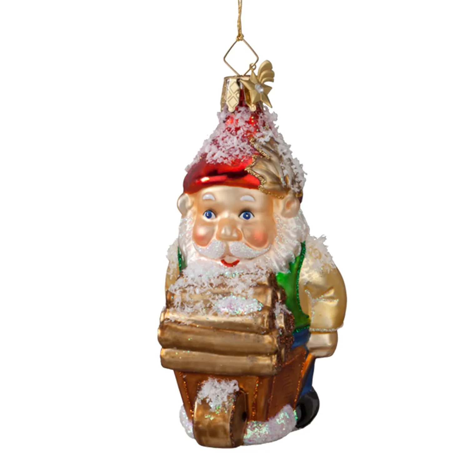 Poesie in Glas Glass Tree Decorations|Garden Dwarf With Wheelbarrow