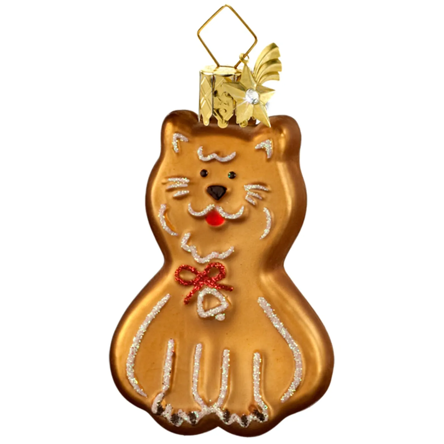 Poesie in Glas Glass Tree Decorations|Gingerbread Cat