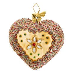 Poesie in Glas Bavaria Souvenirs|Gingerbread Heart With Beads