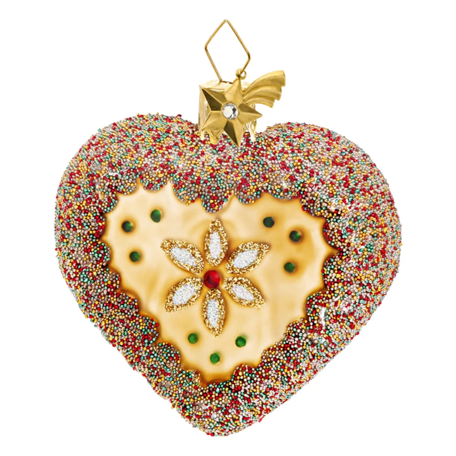 Poesie in Glas Bavaria Souvenirs|Gingerbread Heart With Beads