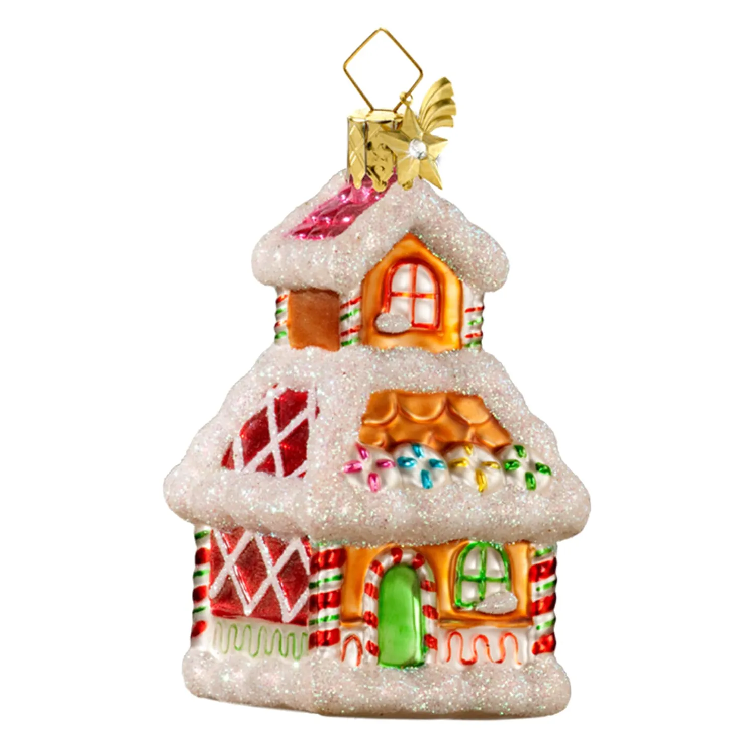 Poesie in Glas Glass Tree Decorations|Gingerbread House