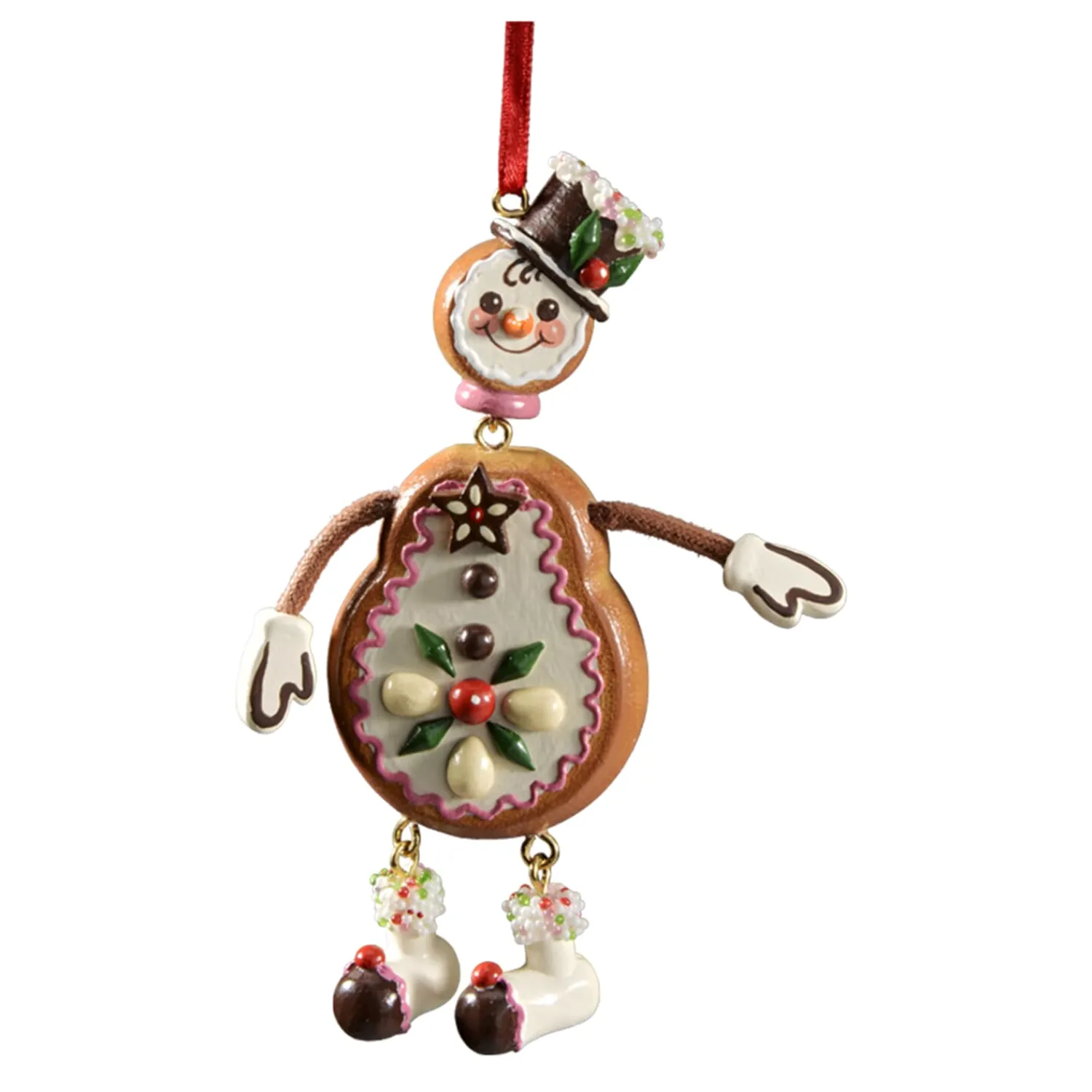 * Wood Tree Decorations|Gingerbread Snowman