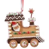 * Wood Tree Decorations|Gingerbread Train