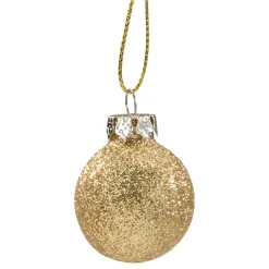 * Tree Baubles And Set Offers|Glass Bauble Gold With Glitter, 3Cm