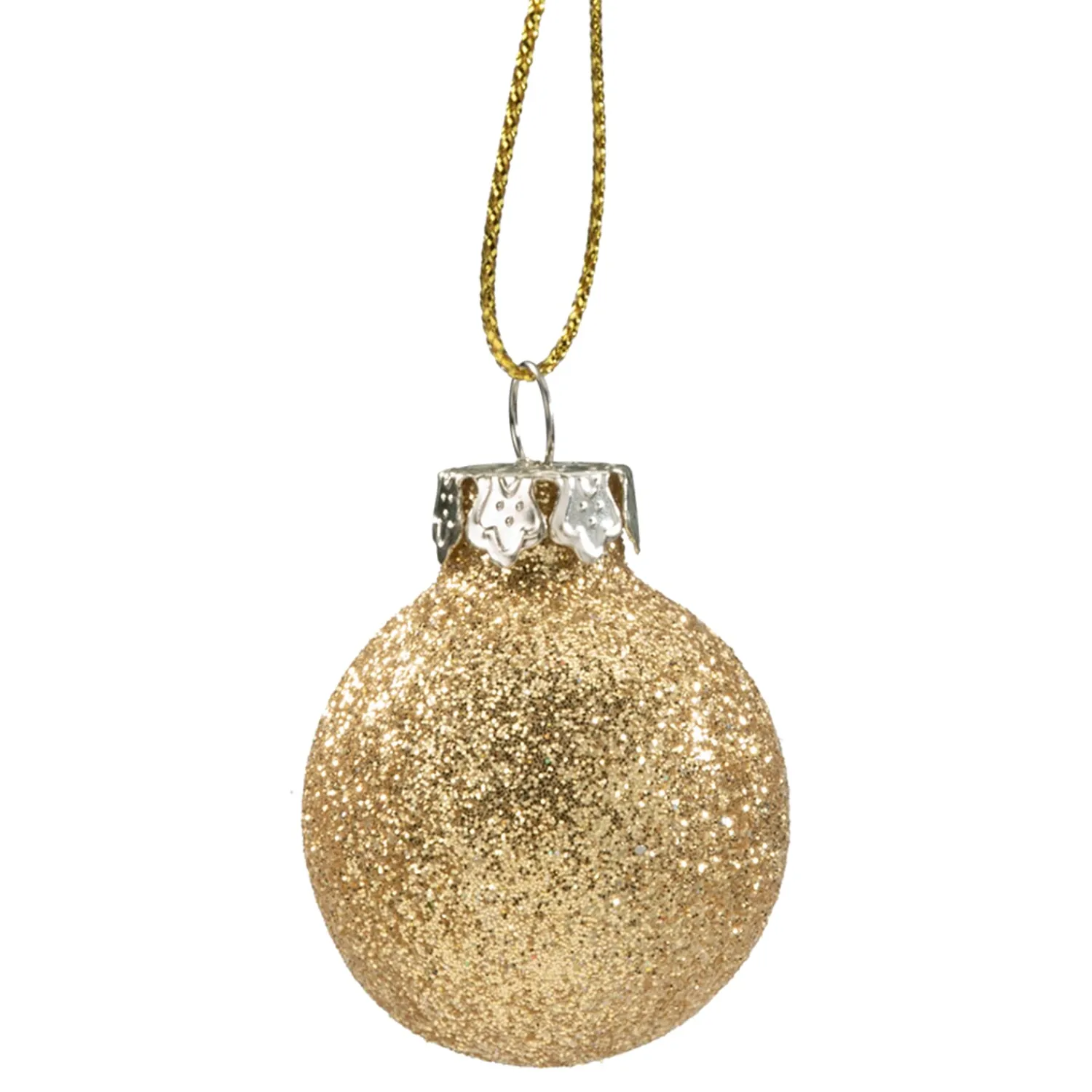 * Tree Baubles And Set Offers|Glass Bauble Gold With Glitter, 3Cm
