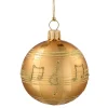 * Tree Baubles And Set Offers|Glass Bauble Gold-Coloured With Musical Notes, 6 Cm