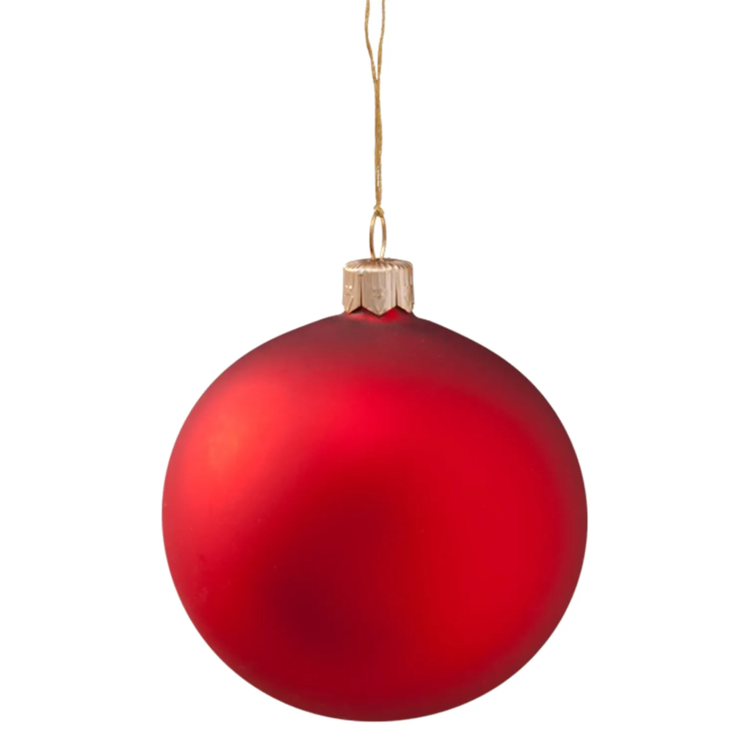 * Tree Baubles And Set Offers|Glass Bauble Matte Red, 8 Cm