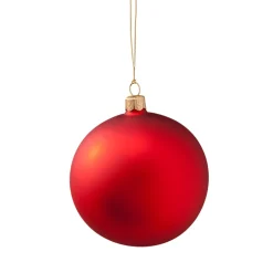 * Tree Baubles And Set Offers|Glass Bauble Matte Red, 10 Cm
