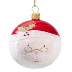 * Tree Baubles And Set Offers|Glass Bauble Santa Claus, 7 Cm