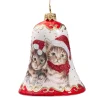 * Tree Baubles And Set Offers|Glass Bell White Christmas Cats