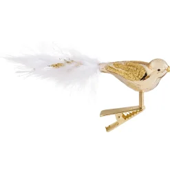 Poesie in Glas Glass Tree Decorations|Glass Bird, Gold