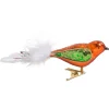 Poesie in Glas Glass Tree Decorations|Glass Bird Orange-Green