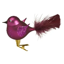* Tree Baubles And Set Offers|Glass Bird Round, Purple